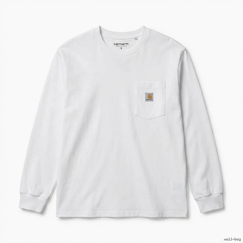 Carhartt minimalist style white long-sleeve