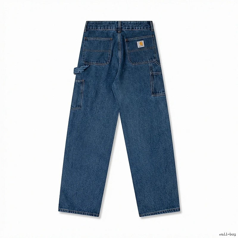 Carhartt workwear style dark blue jeans