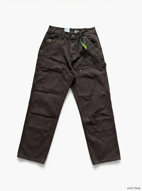 Carhartt workwear style dark brown long trousers