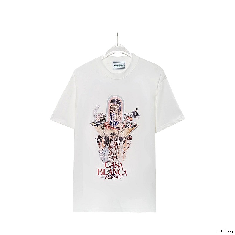 Casablanca Grand Prix Printed White T-shirt