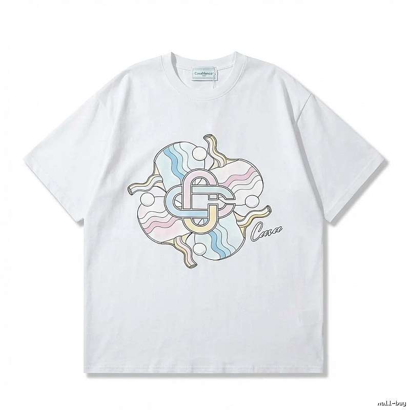Casablanca Print Trendy White T-shirt