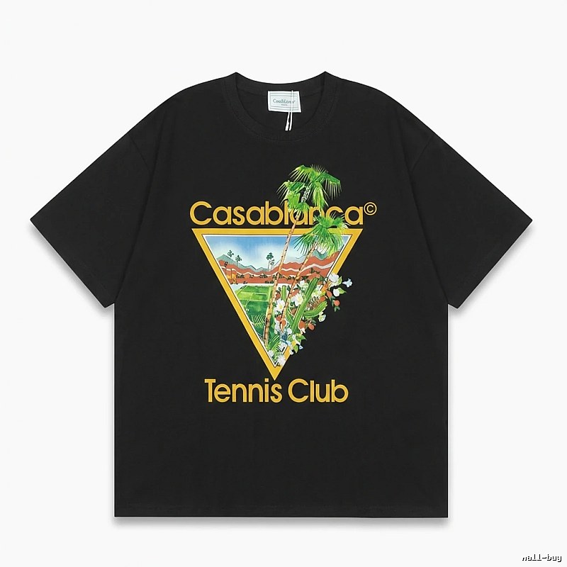 Casablanca Printed Casual Black T-shirt
