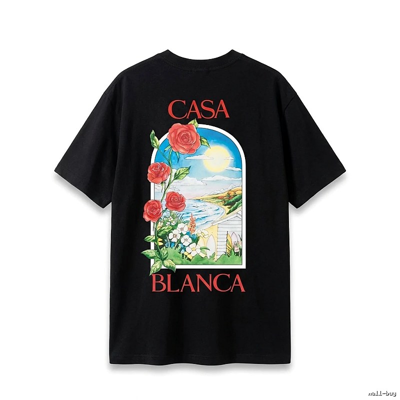 Casablanca - printed casual - style black T - shirt