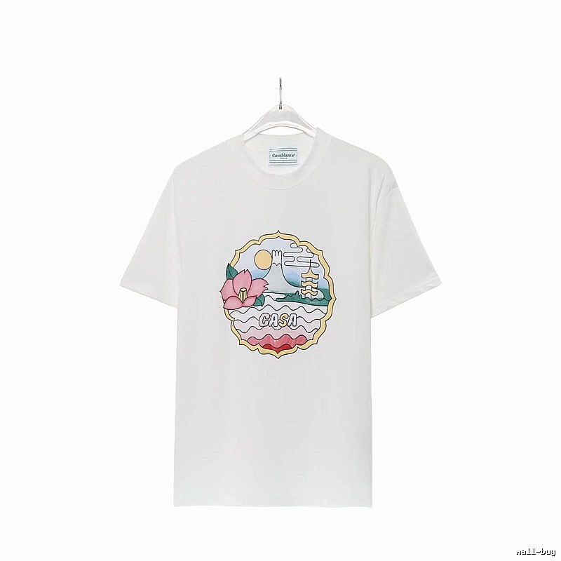 Casablanca - printed Japanese - style white T - shirt