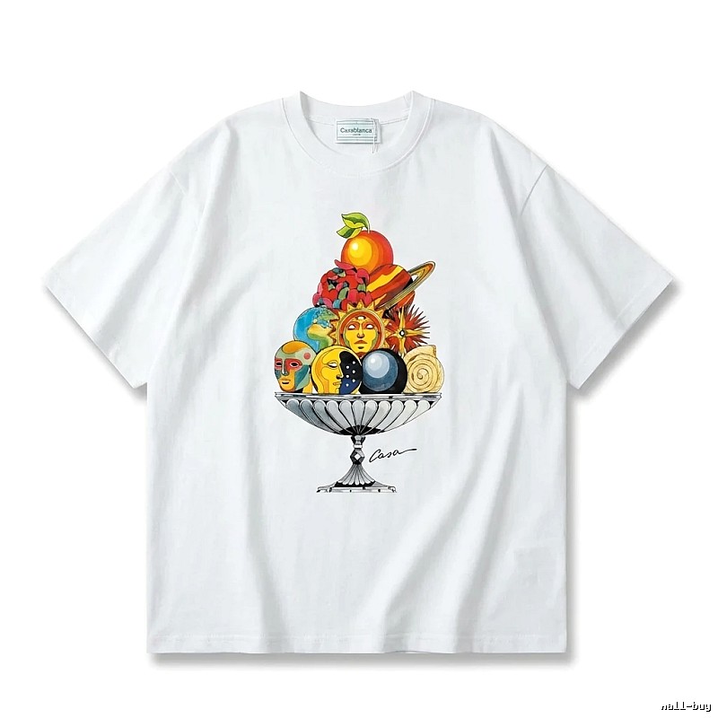 Casablanca Printed Trendy White T-shirt