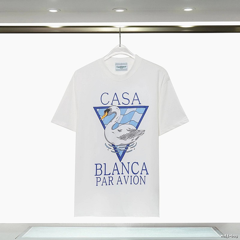 Casablanca Swan Print White T-shirt