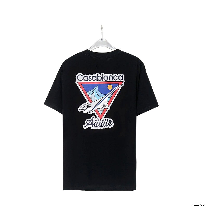 Casablanca trendy brand style black T-shirt