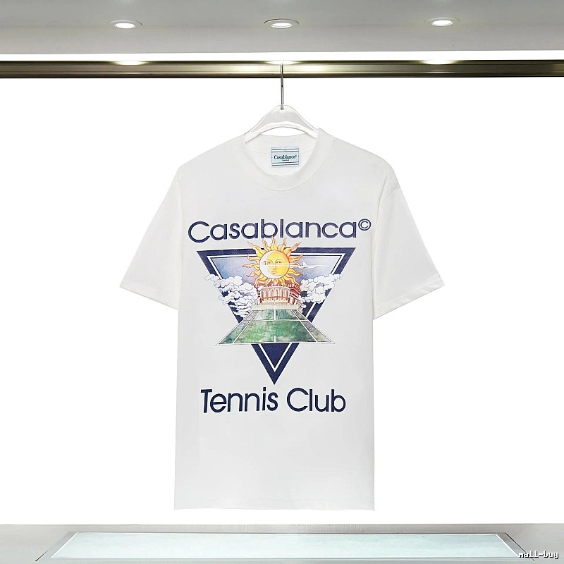 Casablanca White T-shirt with Sun Print