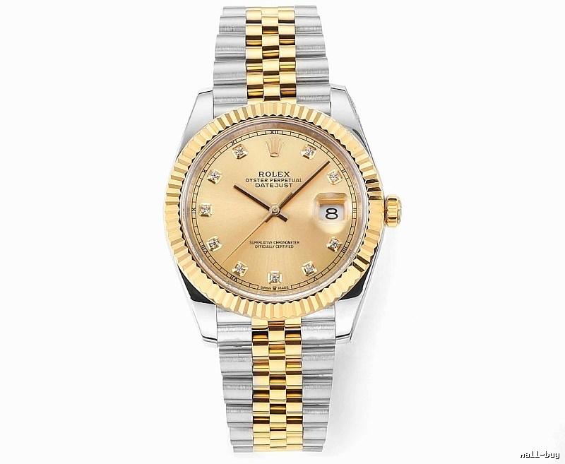 Champagne Dial Silver And Gold Rolex Two-Tone Datejust Watch