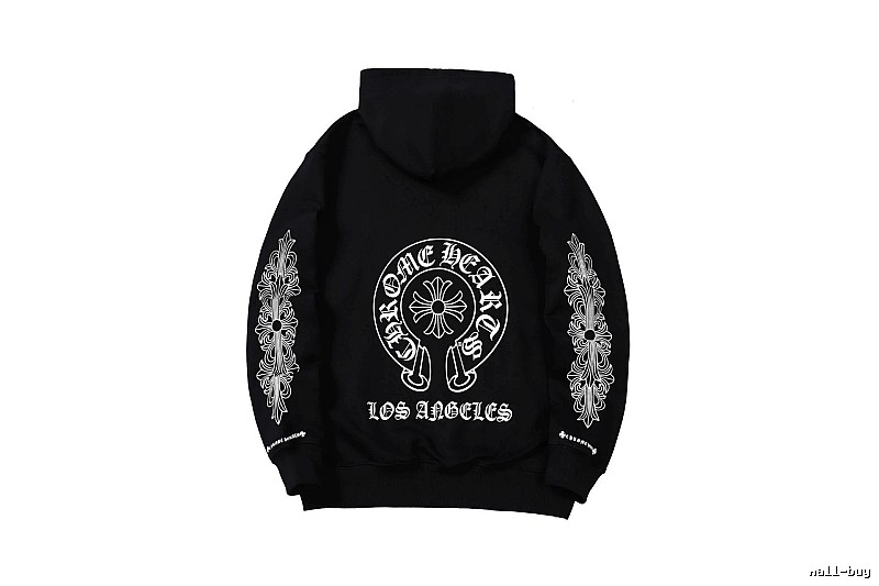 Chrome Hearts 2088-26 Black Cross Graphic Hoodie Streetwear Look