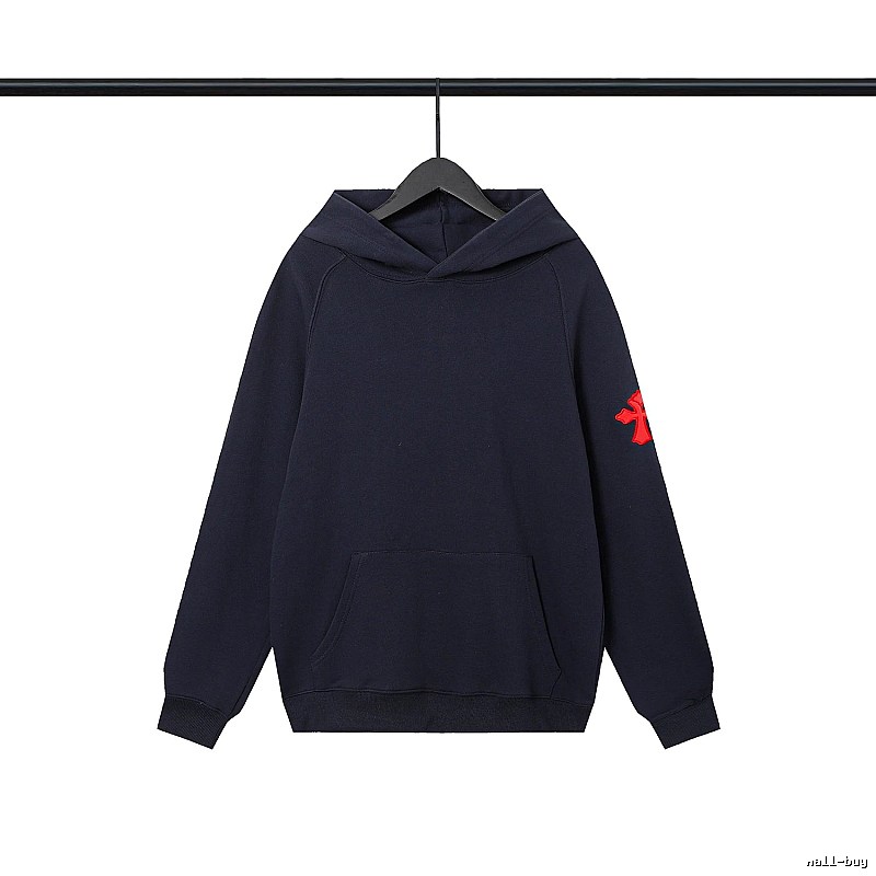 Chrome Hearts 2089-83 Navy Cross Graphic Hoodie Sport Casual