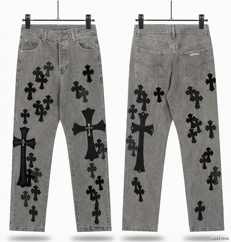Chrome Hearts Cross Grey Jeans
