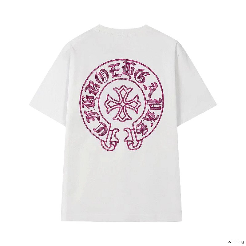 Chrome Hearts Cross Print Street Style White T-Shirt