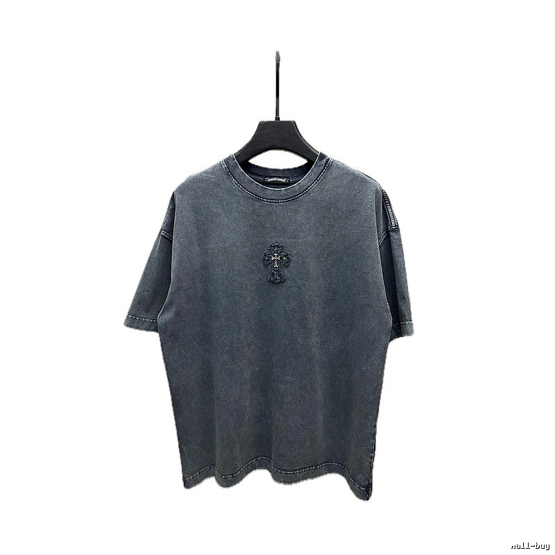 Chrome Hearts Cross Retro Style Gray T-shirt
