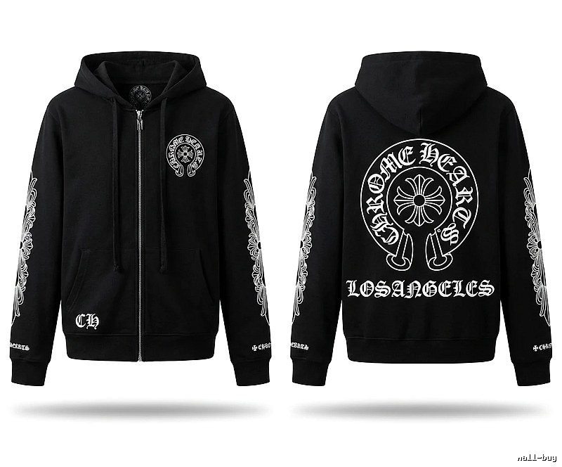 Chrome Hearts dark style black cardigan
