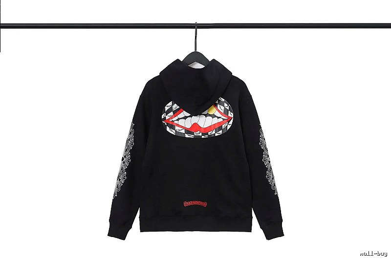 Chrome Hearts Easy Match Cross graphic hoodie Black Blue Cross for Leisure Wear