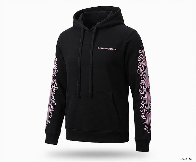 Chrome Hearts Gothic Style Black Hoodie