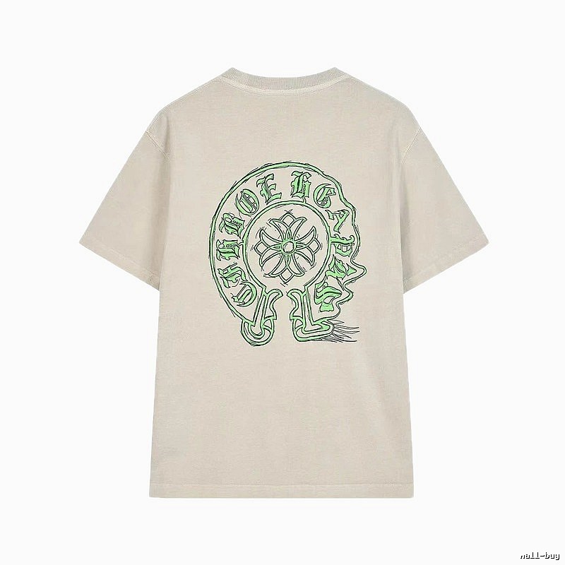 Chrome Hearts Horseshoe Cross Print Street Style Off-white T-shirt