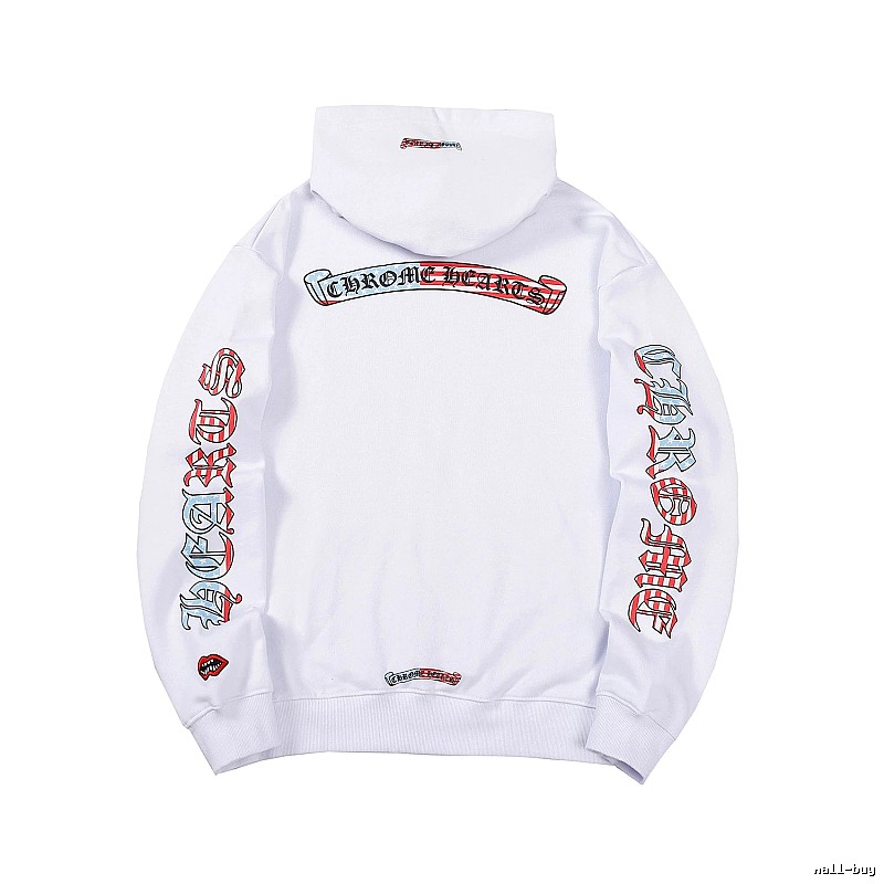 Chrome Hearts Premium Style Cross graphic hoodie Black Blue Cross for Resort Outfits