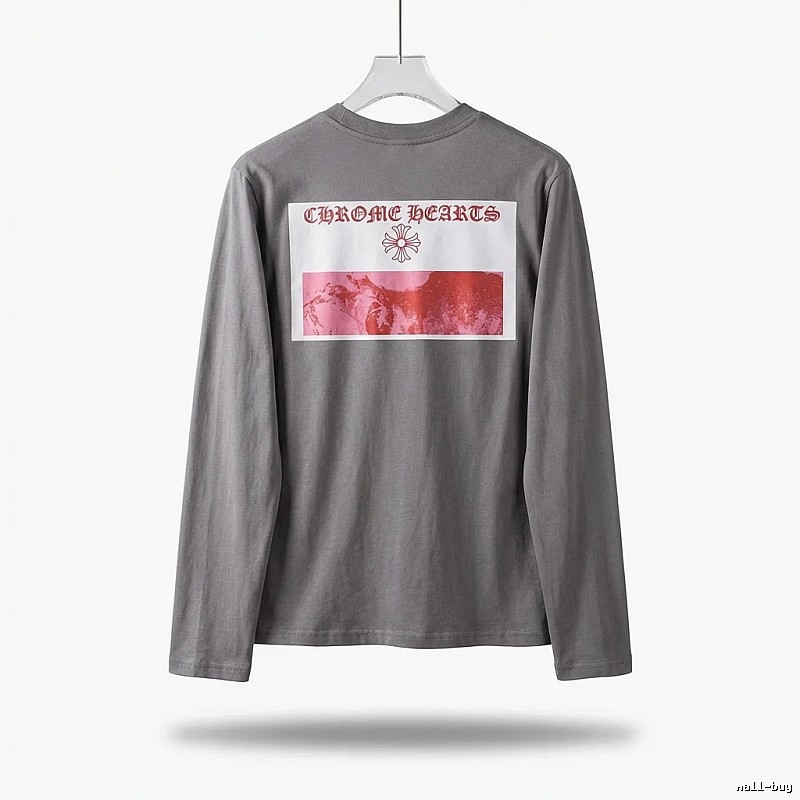 Chrome Hearts Printed Fashion Gray Long-sleeve Shirt