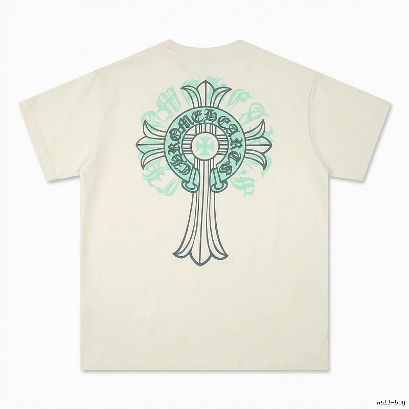 Chrome Hearts retro-style beige T-shirt