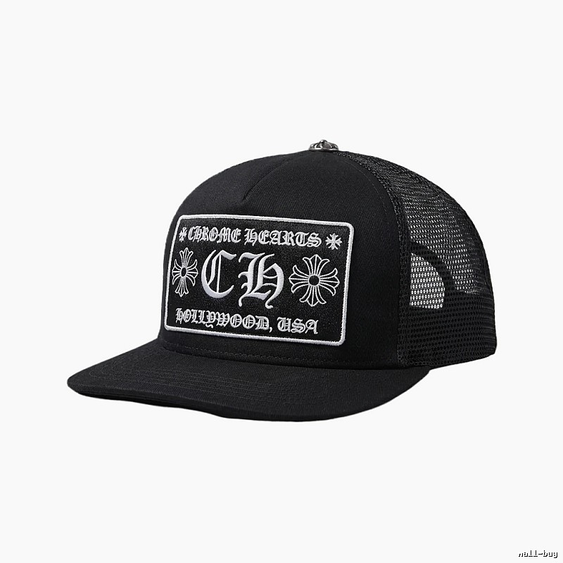 Chrome Hearts retro-style black cap
