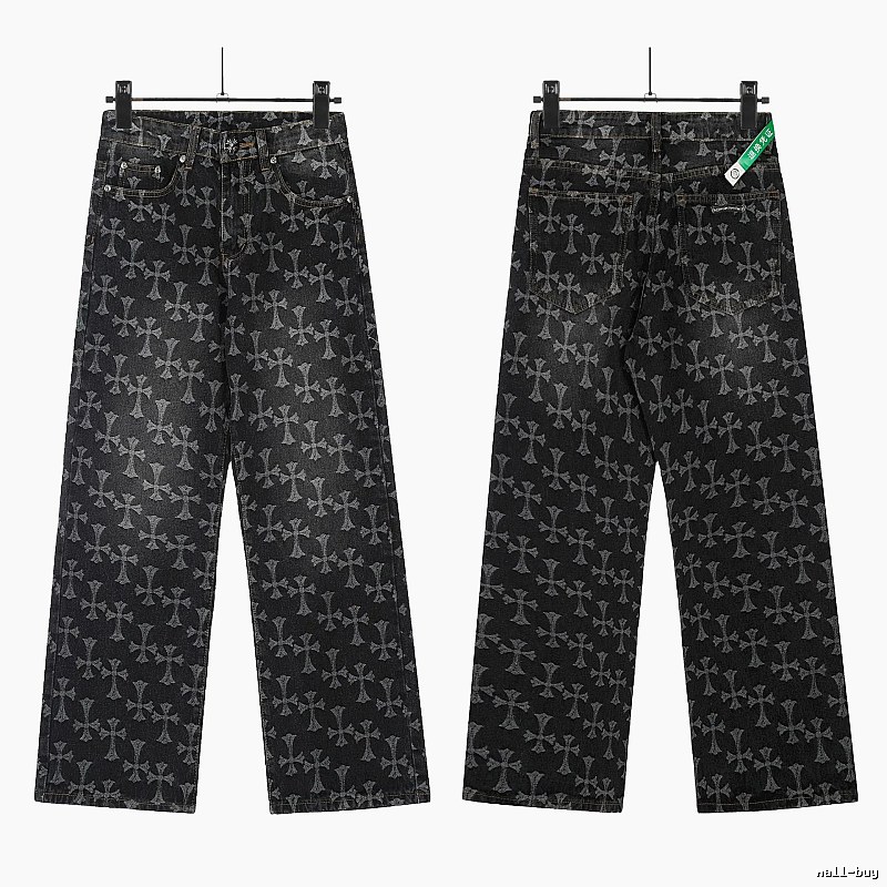 Chrome Hearts Statement Graphic jeans Light Denim Jeans for Easy Pairing