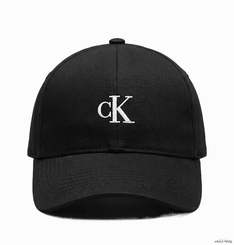 CK minimalist style black baseball cap