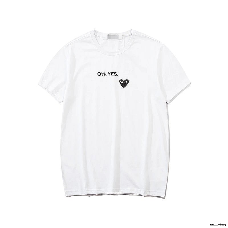 Comme des Garcons PLAY 2021-87 White Style 2187 Heart Logo T-Shirt Statement Graphic
