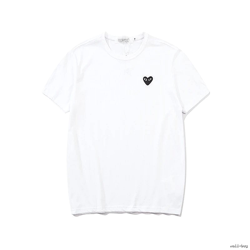 Comme des Garcons PLAY 2021-95 White Style 2195 Heart Logo T-Shirt Layered Outfit