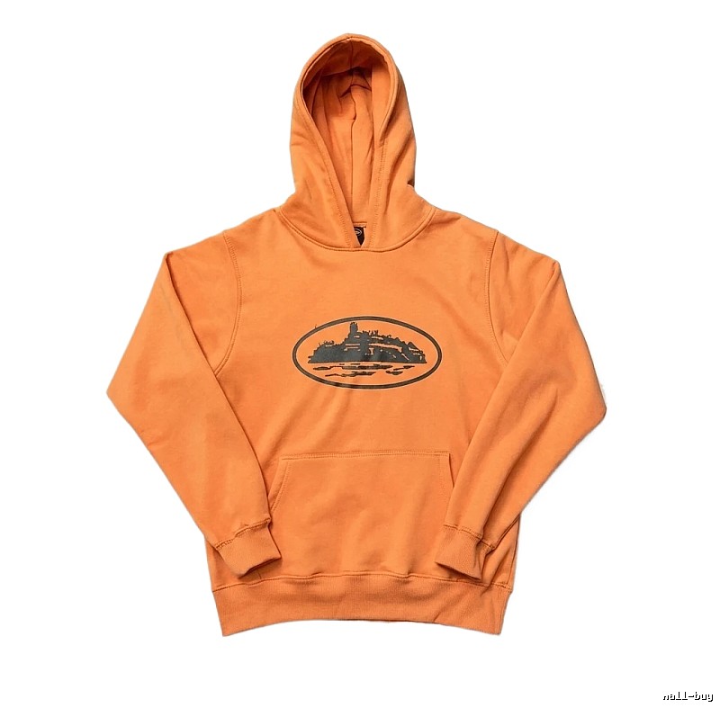 Corteiz orange minimalist style sweatshirt