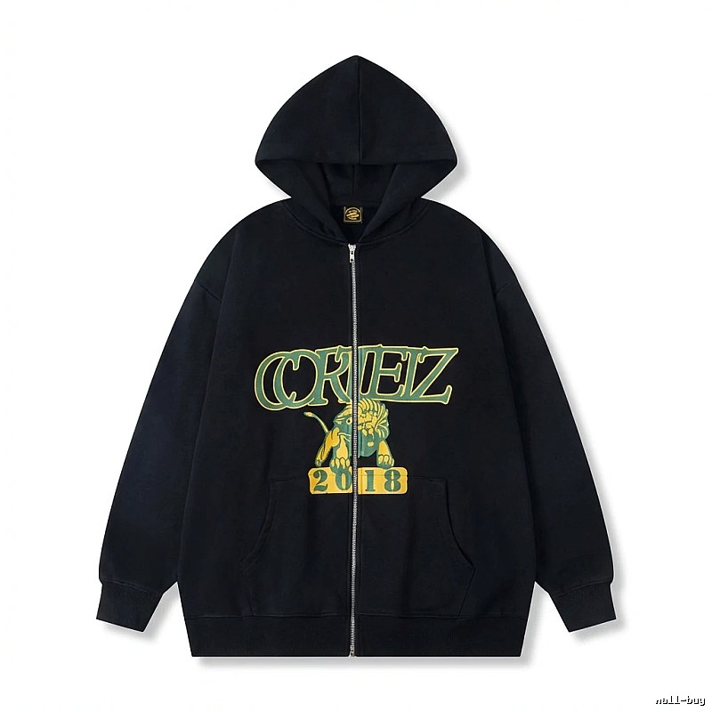 Corteiz Printed Trendy and Cool Black Sweatshirt