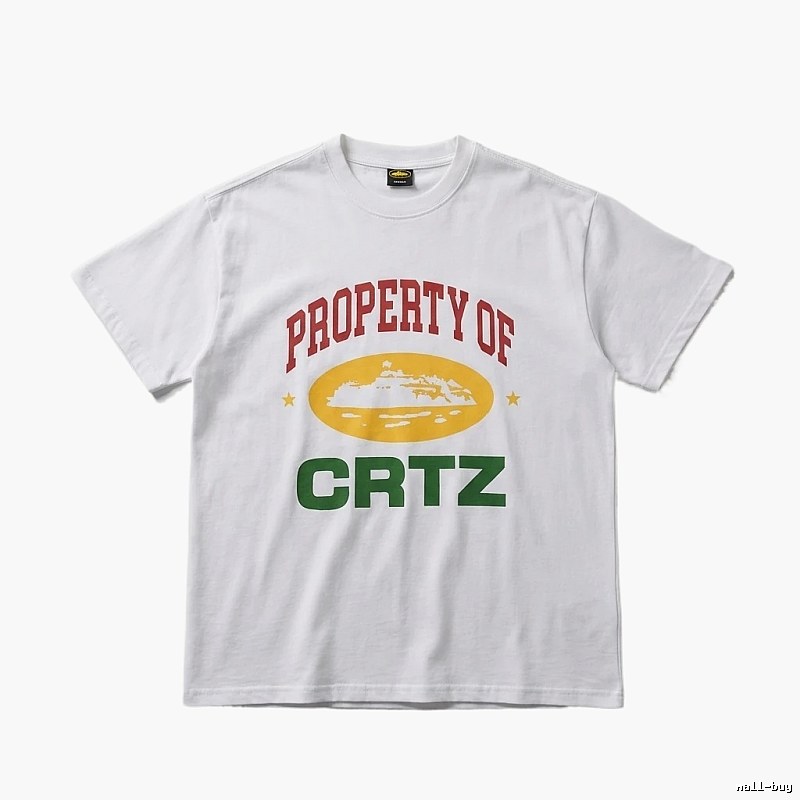 Corteiz PROPERTY Series Trendy and Cool White T-shirts