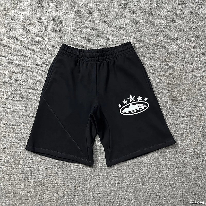 Corteiz Star Print Casual Black Shorts