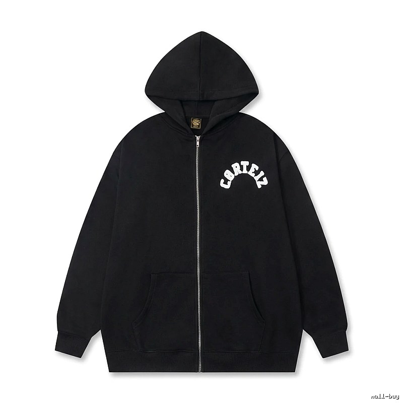 Corteiz street-style black hoodie