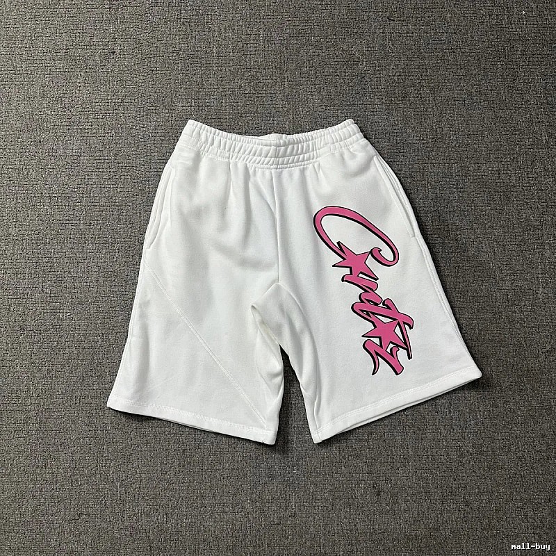 Corteiz trendy and cool style white shorts
