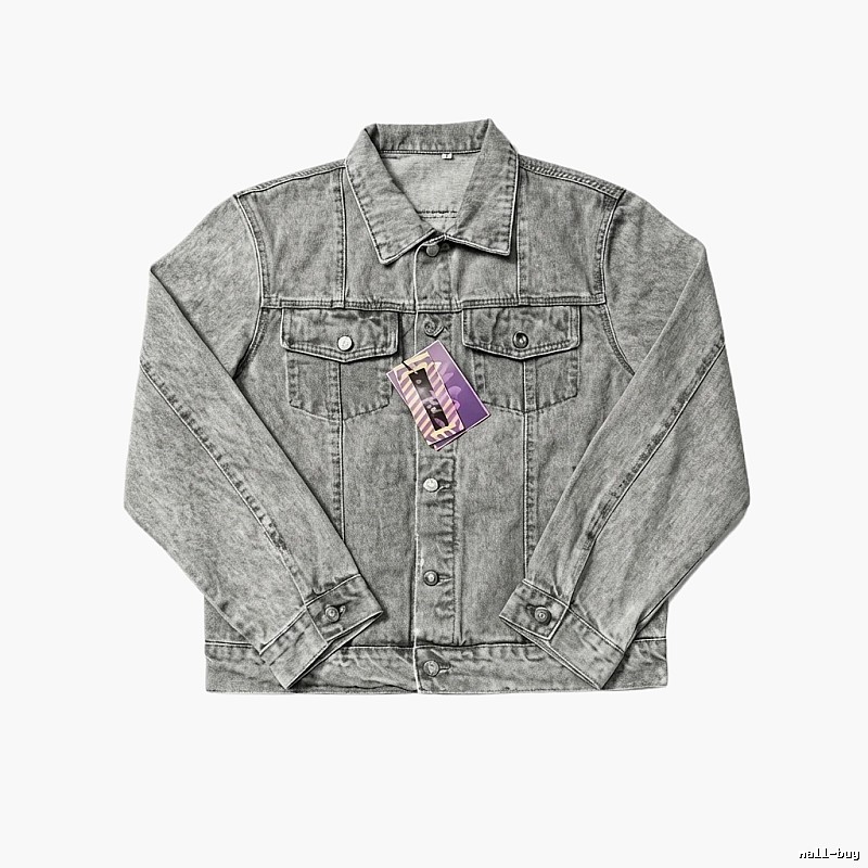 Corteiz Washed Grey Denim Jacket