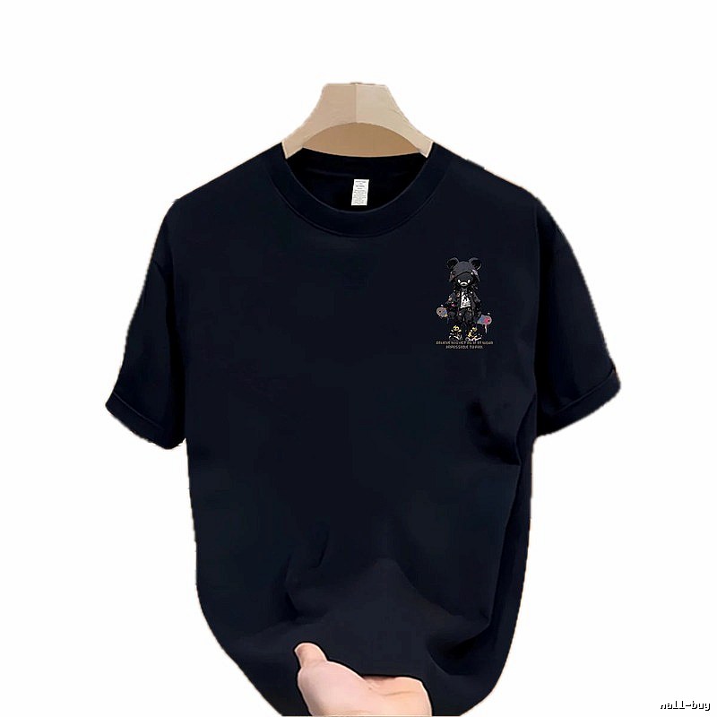 Dark Style Streetwear Gloomy Bear Navy Blue Short-sleeve T-shirt