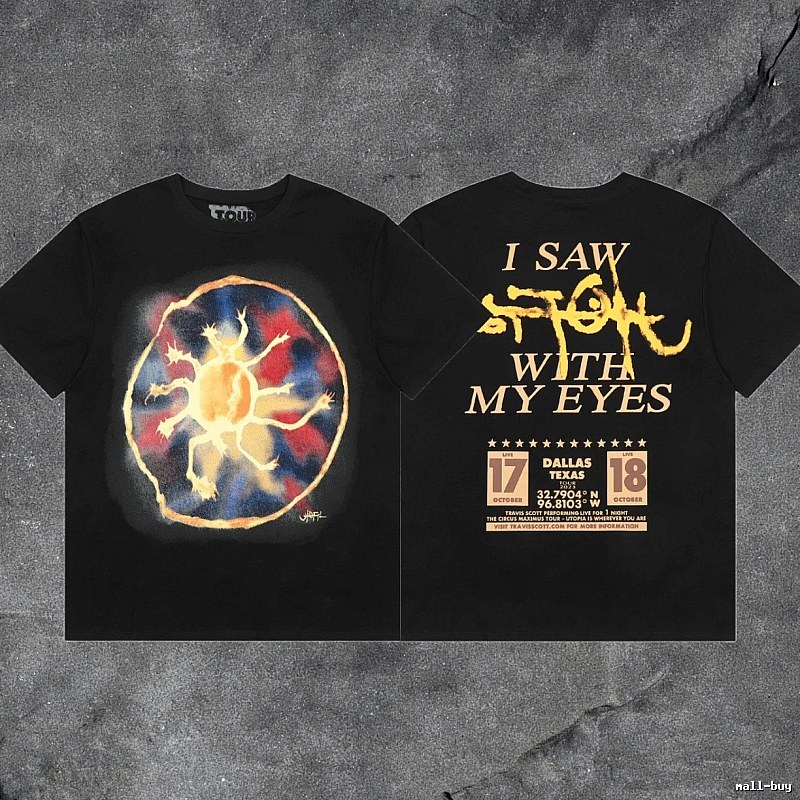 Denim Tears 2031-75 Black Graphic T-Shirt Streetwear Look