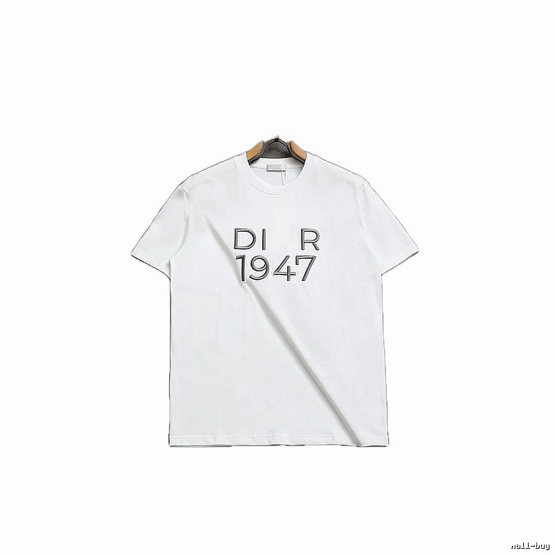 Dior 1947 Collection Minimalist Style White Short-sleeve T-shirt
