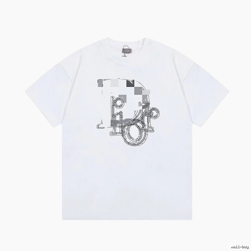 Dior Carriage Collection Minimalist Style White Short-sleeve T-shirt