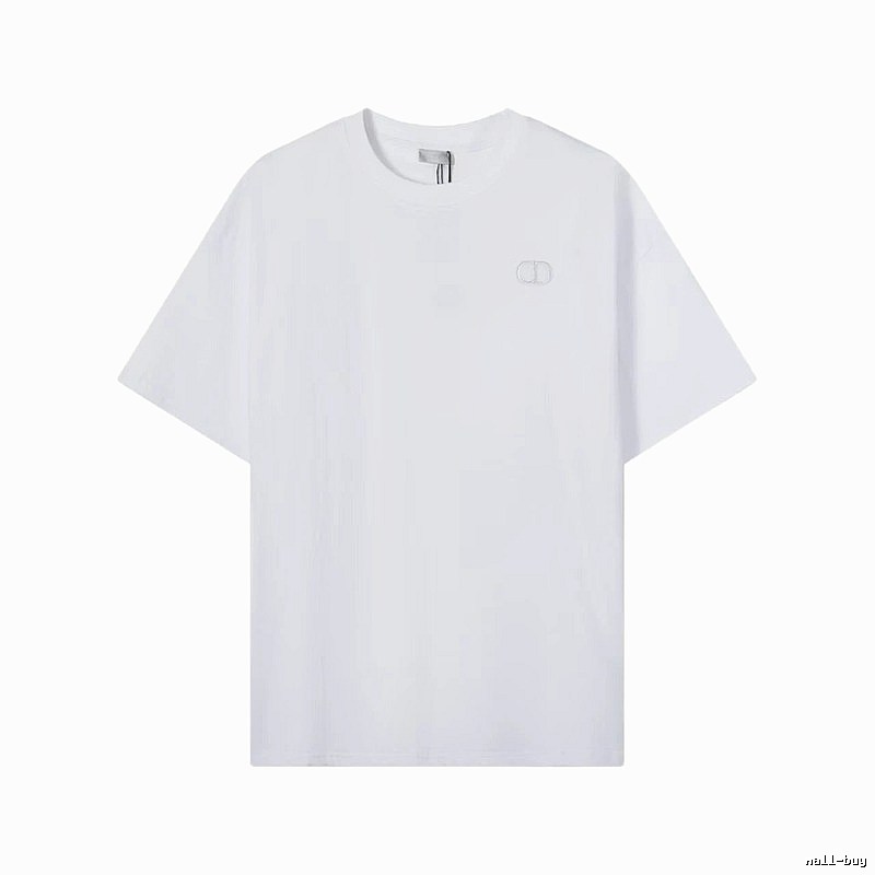 Dior CD Embroidered Minimalist Style White T-Shirt