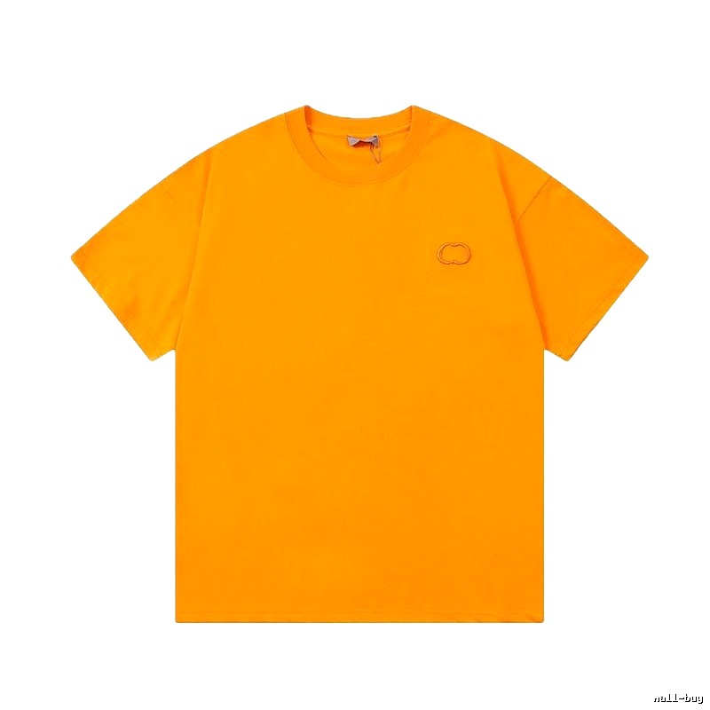 Dior Classic Collection Minimalist Style Orange Short-sleeve T-shirt