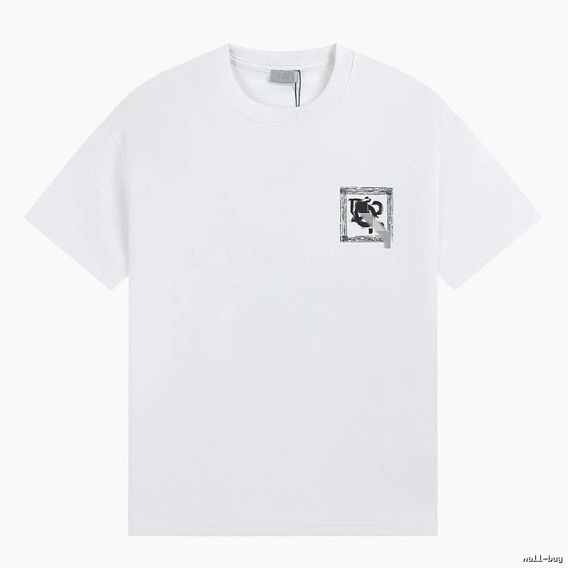 Dior Graffiti Print Minimalist Style White Short-sleeve T-shirt