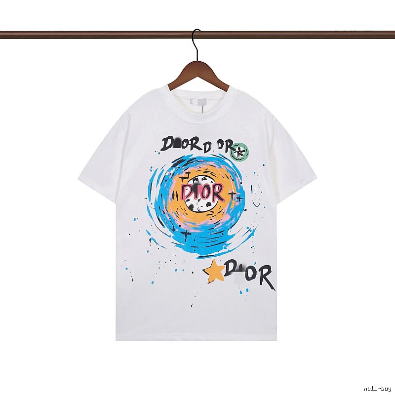 Dior Graffiti Trend Style White Short-sleeve T-shirt