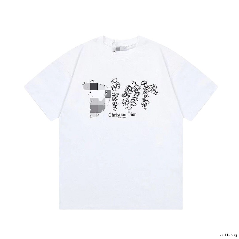 Dior Monogram All-Over Printed Trendy White T-Shirt