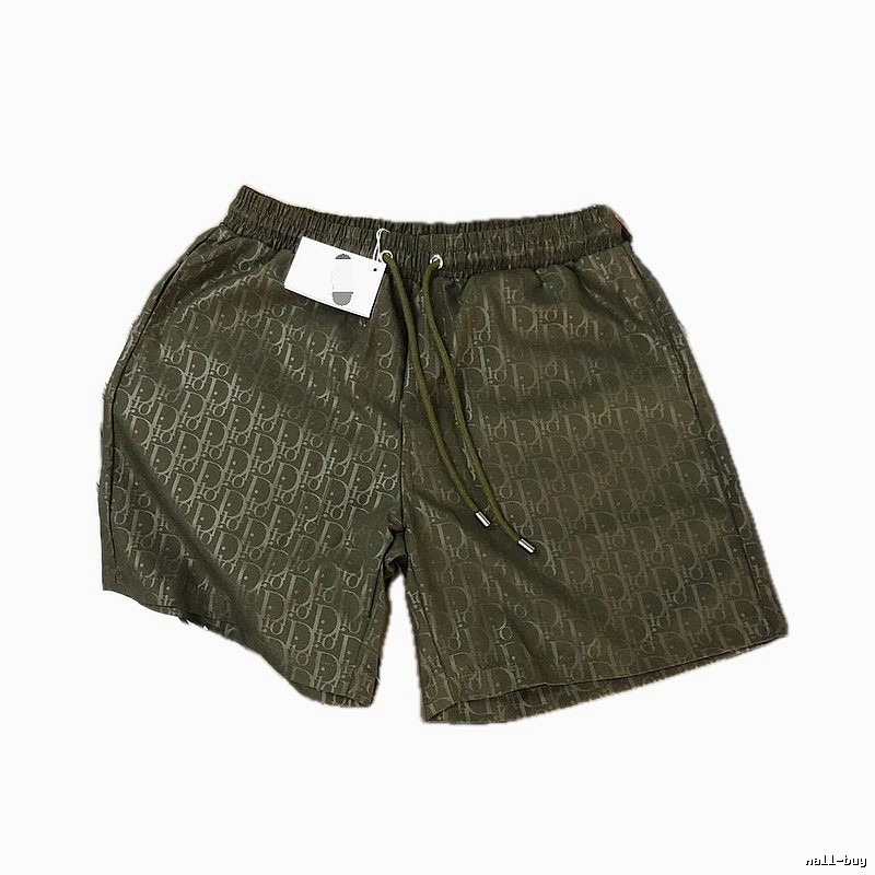 Dior Monogram Casual Army Green Shorts