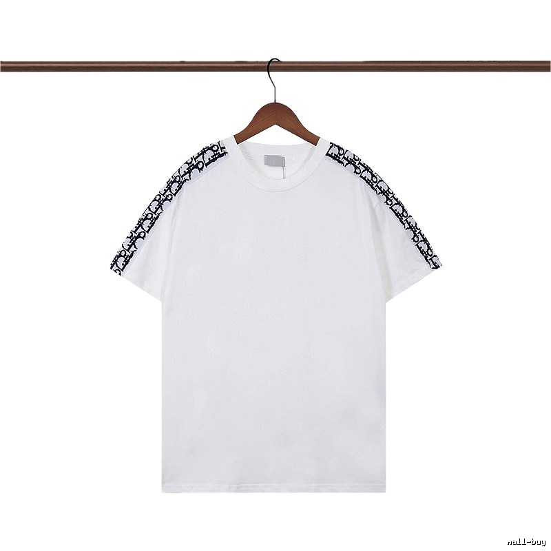 Dior Monogram Logo Tape Casual White T-Shirt