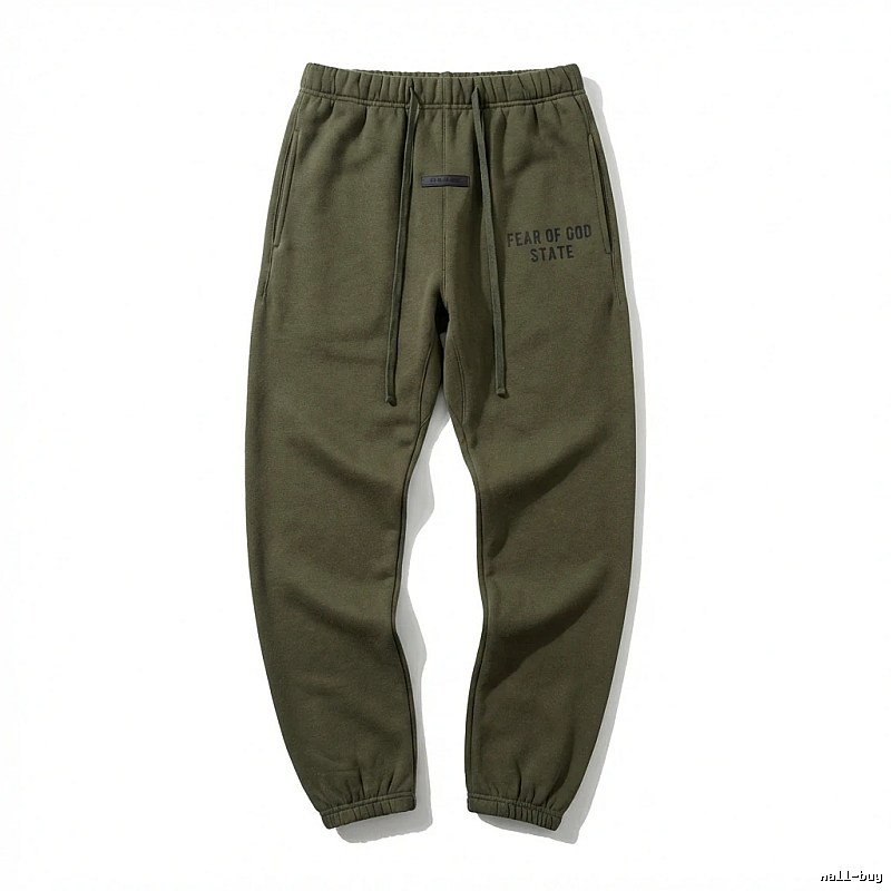 ESSENTIALS casual style olive green sweatpants
