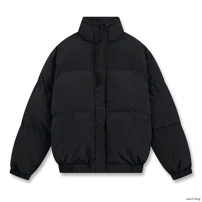 ESSENTIALS minimalist style black cotton-padded jacket